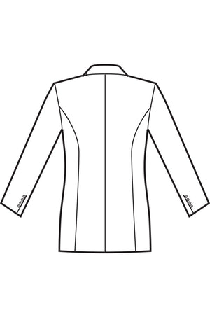 Disegno giacca uomo 3 bottoni rear