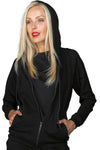 Felpa unisex a Zip intera con cappuccio
