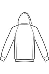 Felpa unisex a Zip intera con cappuccio
