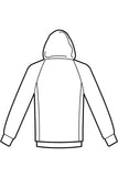 Felpa unisex a Zip intera con cappuccio