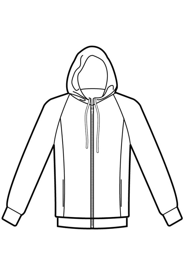 Felpa unisex a Zip intera con cappuccio