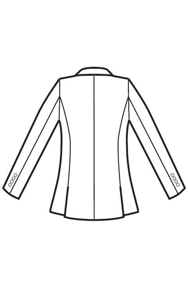 Disegno Giacca Atlanta nera Isacco rear