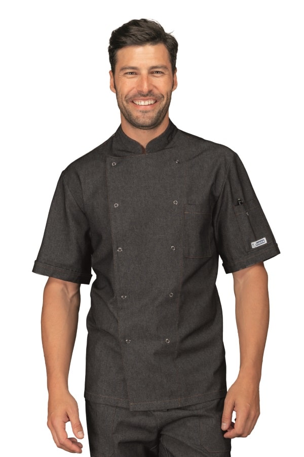 Giacca Cuoco Bottoni a pressione Black Jeans - ITALIADIVISE