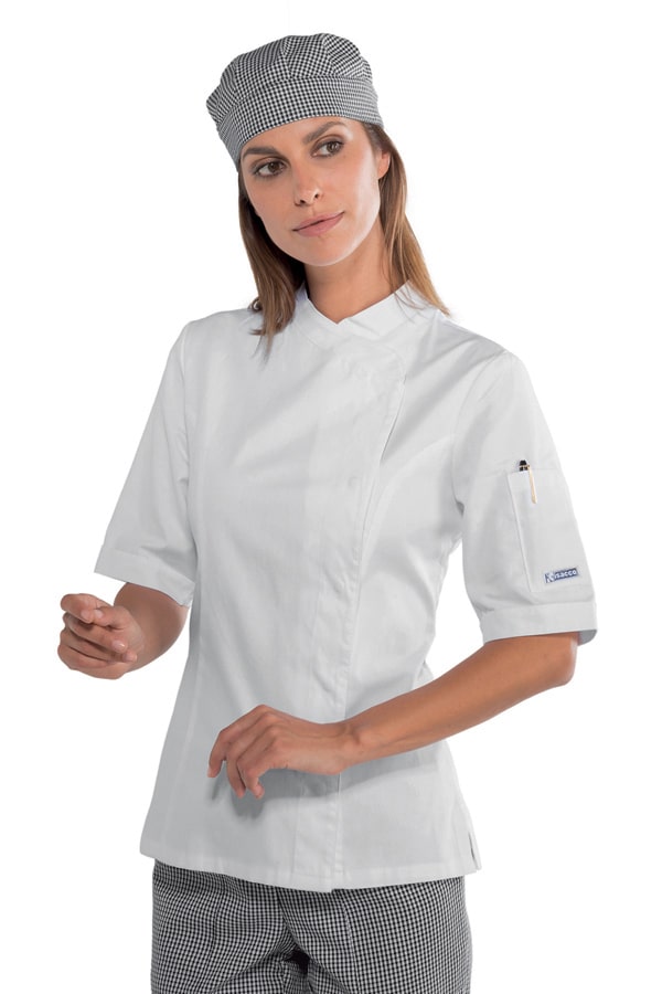 Giacca Lady Snaps Cotone Stretch bianca - ITALIADIVISE