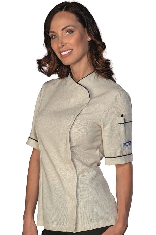 Giacca Lady Snaps maniche corte Lino