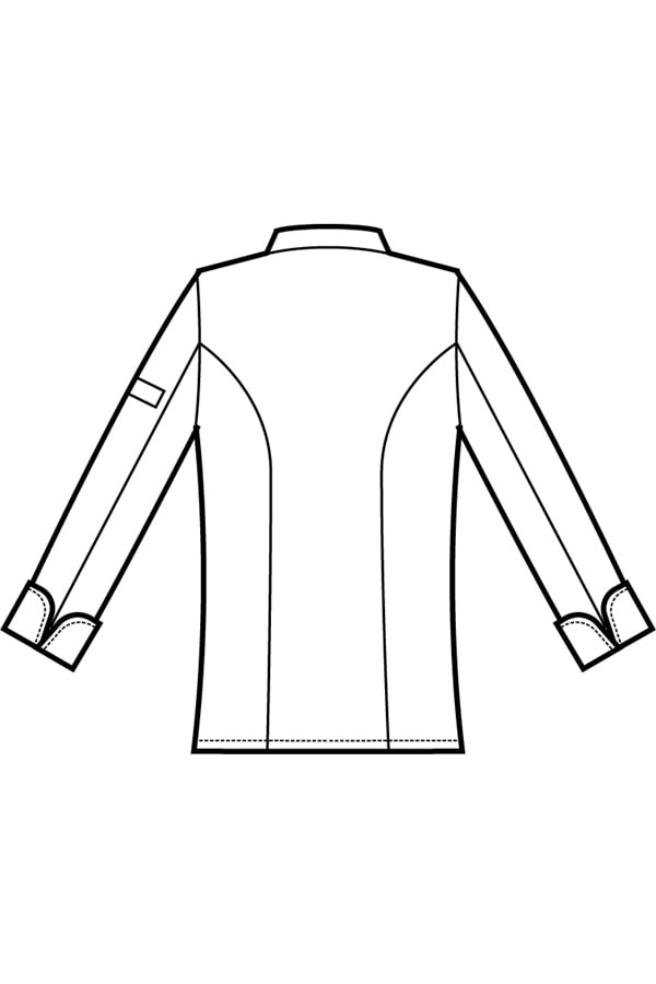 Giacca cuoco osaka disegno rear