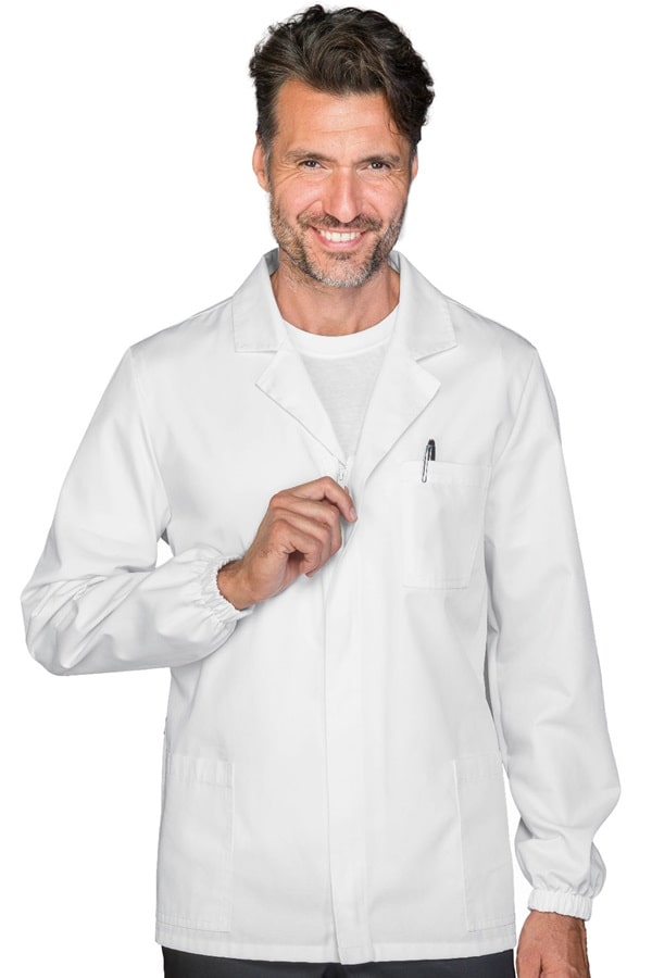 Giacca Sport Casacca da lavoro Bianca con Zip