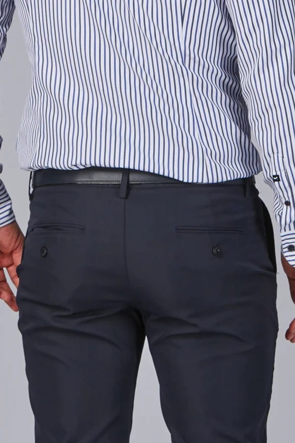 Pantaloni Chino Garys T400 Blu marino
