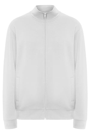 Felpa Collo alto full zip Roly Ulan bianca