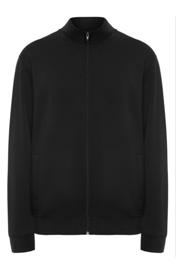 Felpa Collo alto full zip Roly Ulan nera