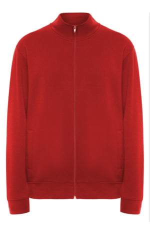 Felpa Collo alto full zip Roly Ulan rossa