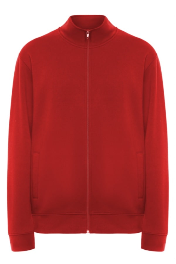Felpa Collo alto full zip Roly Ulan rossa