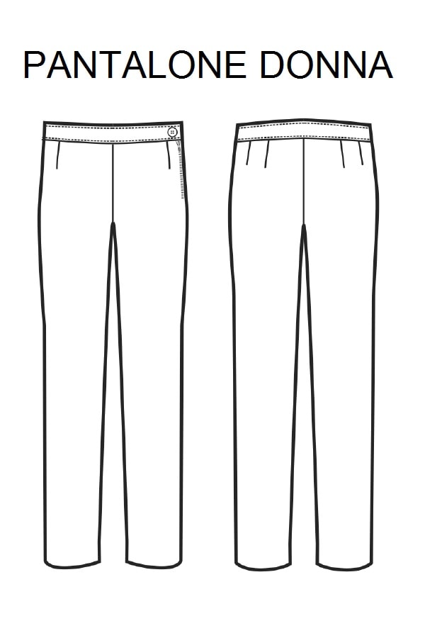 Pantalone Donna Nero disegno