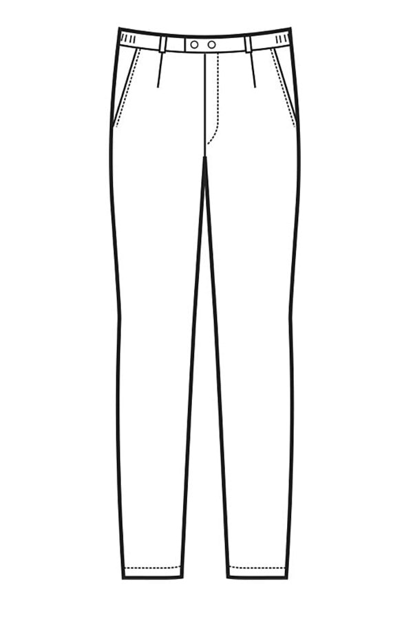 Pantalone lavoro disegno front