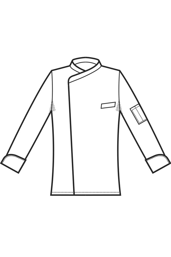 Giacca cuoco Pretoria disegno front