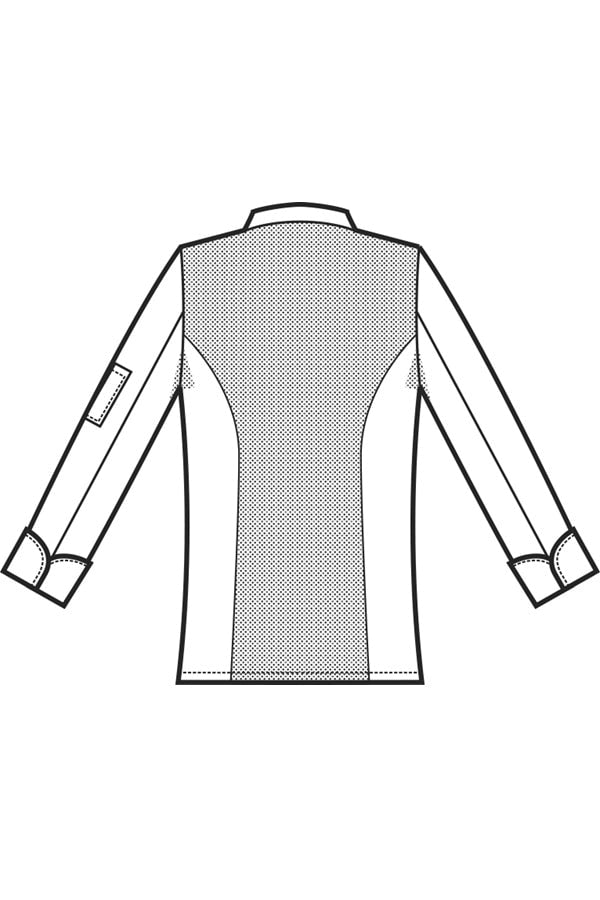 Giacca cuoco Pretoria disegno rear