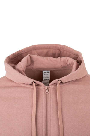 Felpa Unisex Mukua Byron Zip intera e Cappuccio Rosa