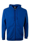 Felpa Unisex Mukua Byron Zip intera e Cappuccio Blue Royal