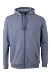 Felpa Unisex Mukua Byron Zip intera e Cappuccio Grigio chiaro