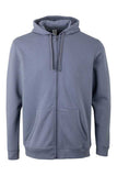 Felpa Unisex Mukua Byron Zip intera e Cappuccio Grigio chiaro