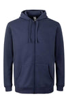 Felpa Unisex Mukua Byron Zip intera e Cappuccio Blu Nebbia
