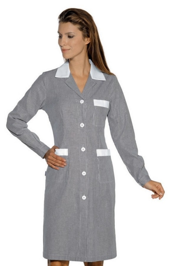 Camice Donna Positano Rigatino bordato Piquet - ITALIADIVISE