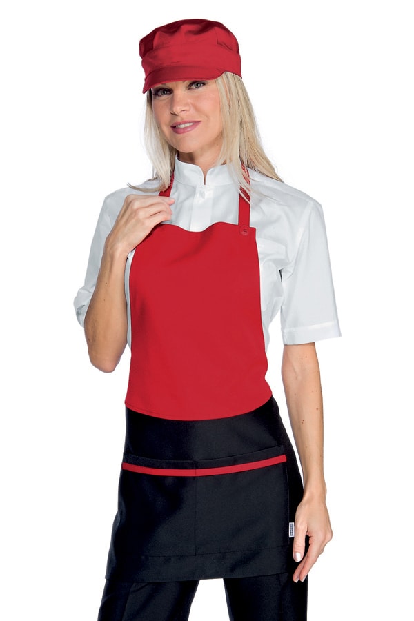 Grembiule Donna Brooklyn nero rosso