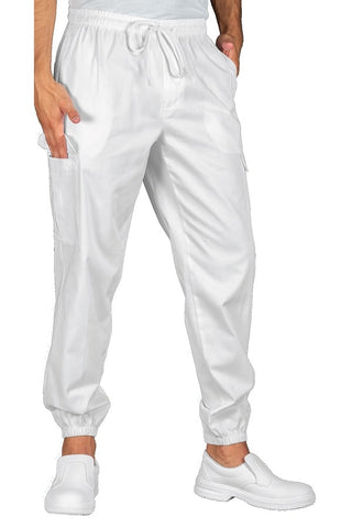 Pantaloni unisex Pantawork Multitasche Bianchi - ITALIADIVISE