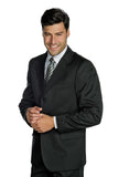 Giacca misto Lana Stretch 3 Bottoni Nera