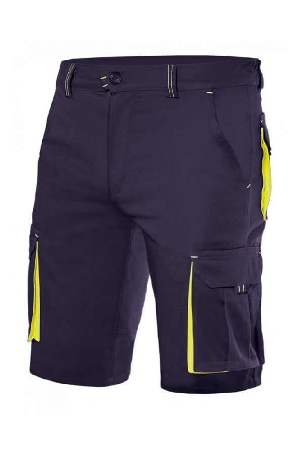 Bermuda bicolore Blu Stretch multitasche - ITALIADIVISE