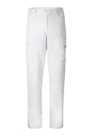Pantaloni multitasche Slim-Fit bianco