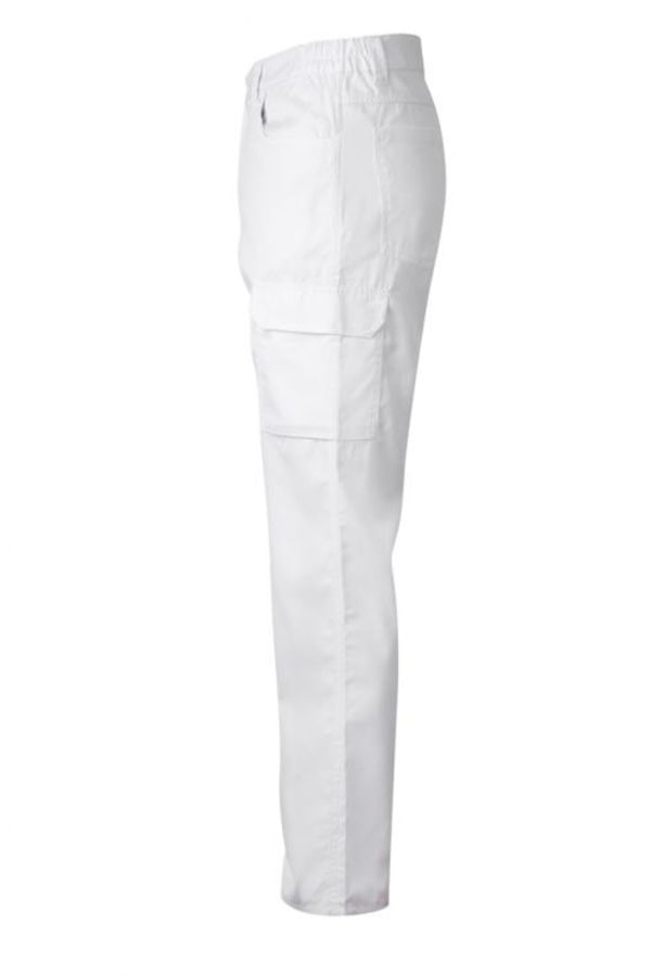 Pantaloni multitasche Slim-Fit bianco