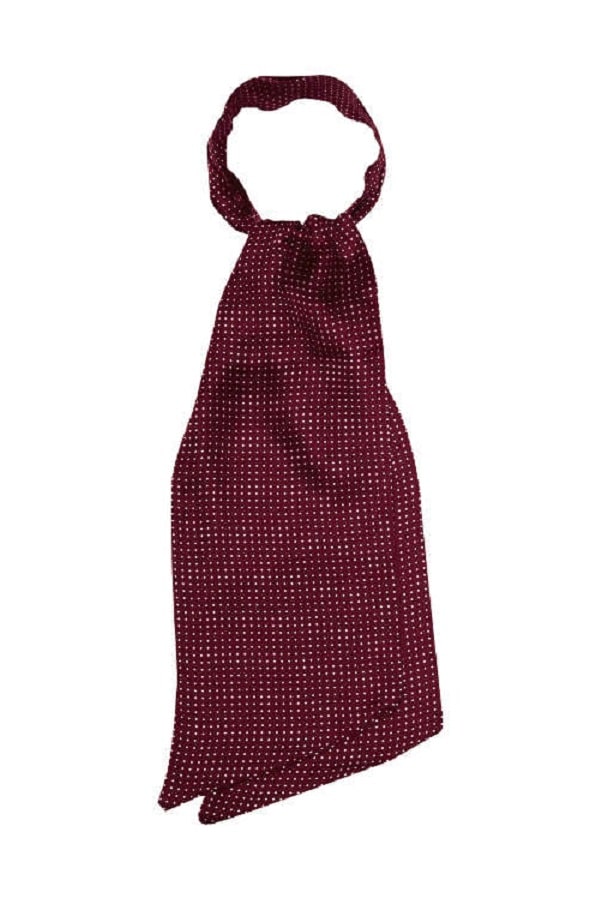 Ascot colours Foulard punto spillo Bordeaux