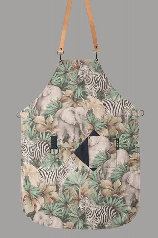 Grembiule Pukka Elephant in tela stampata