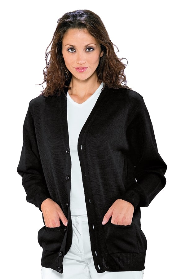 Cardigan unisex in misto Lana Nero - ITALIADIVISE