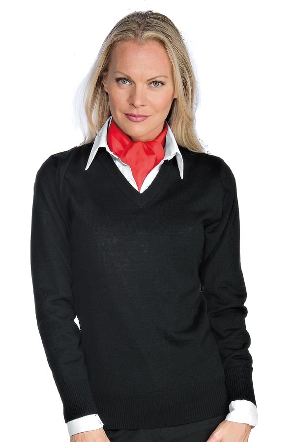 Maglia collo a V unisex Nera - ITALIADIVISE