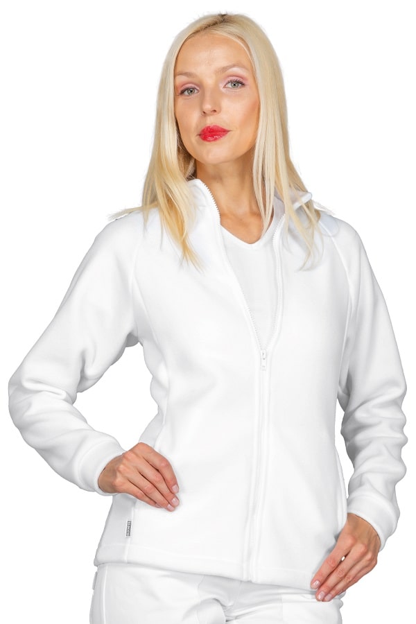 Pile unisex bianco Zip intera