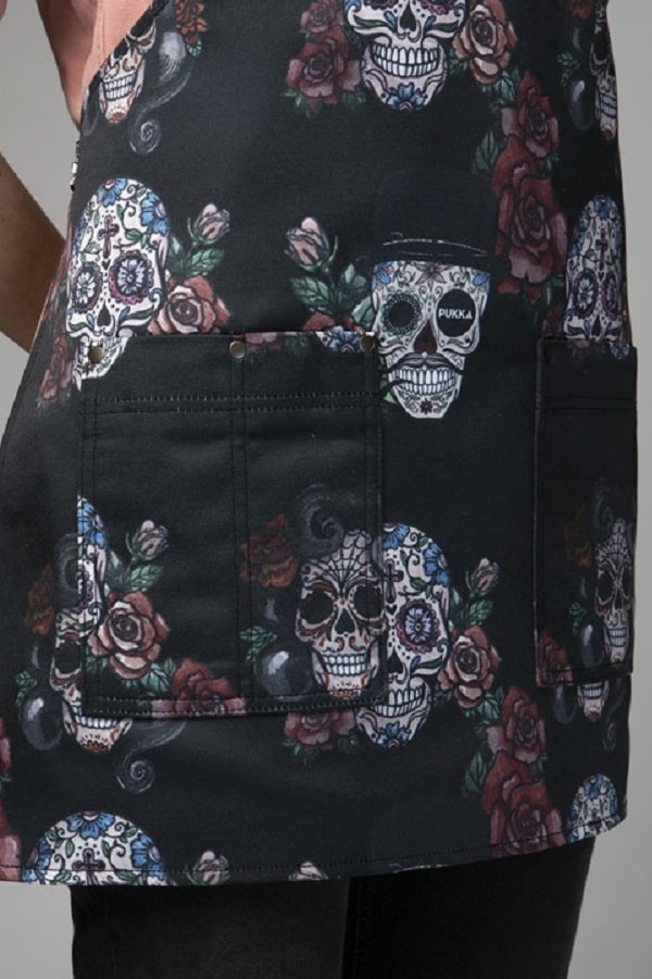 Grembiule Pukka teschi nero Blackskulls