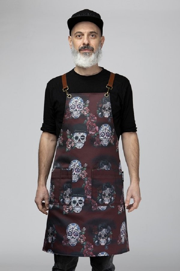 Grembiule Pukka teschi Bordeaux BordeauxSkulls