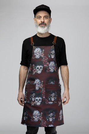 Grembiule Pukka teschi Bordeaux BordeauxSkulls