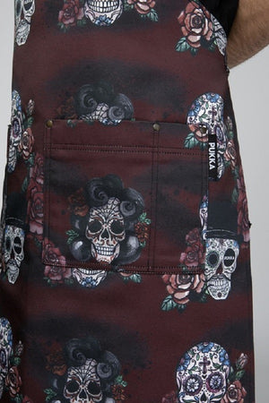 Grembiule Pukka teschi Bordeaux BordeauxSkulls