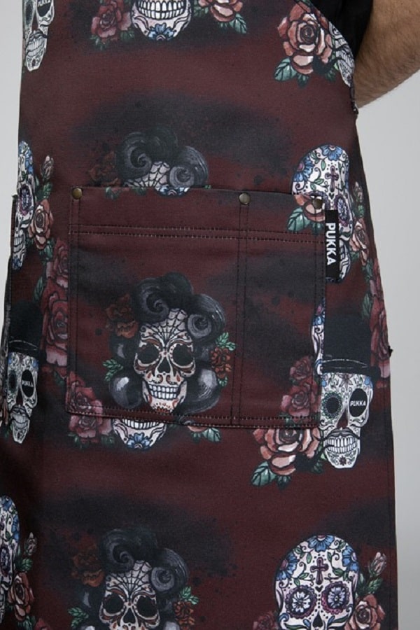 Grembiule Pukka teschi Bordeaux BordeauxSkulls