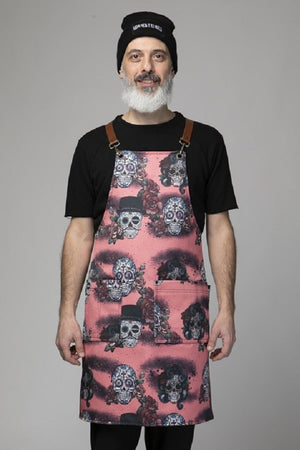 Grembiule Pukka teschi Rosa Roseskulls
