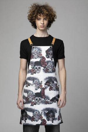Grembiule Pukka Teschi bianco Whiteskulls