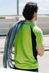 Maglietta tecnica bicolore Verde blu