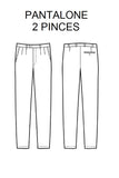 Pantalone Uomo 2 pinces Blu disegno