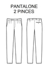 Pantalone Uomo 2 pinces Blu disegno
