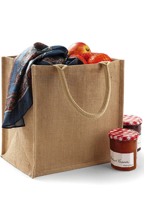 Midi Bag portatutto in tela di Juta Cm 30 x 30 x 19