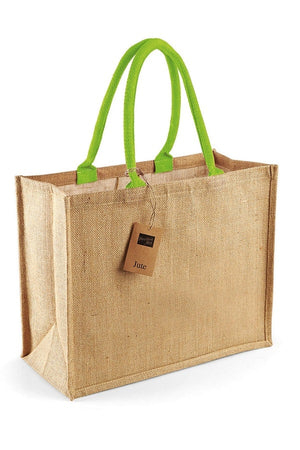 Big Bag in Juta Cm 42 x 33 x 19 Manico verde