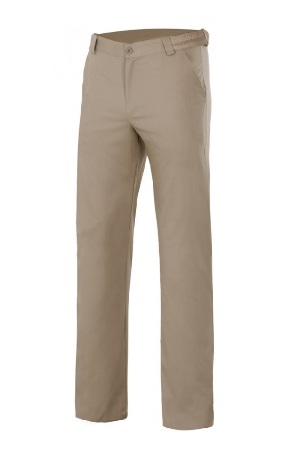 Pantaloni chino in cotone 270 stretch uomo Beige